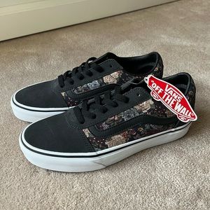 NWT Dark Floral Vans